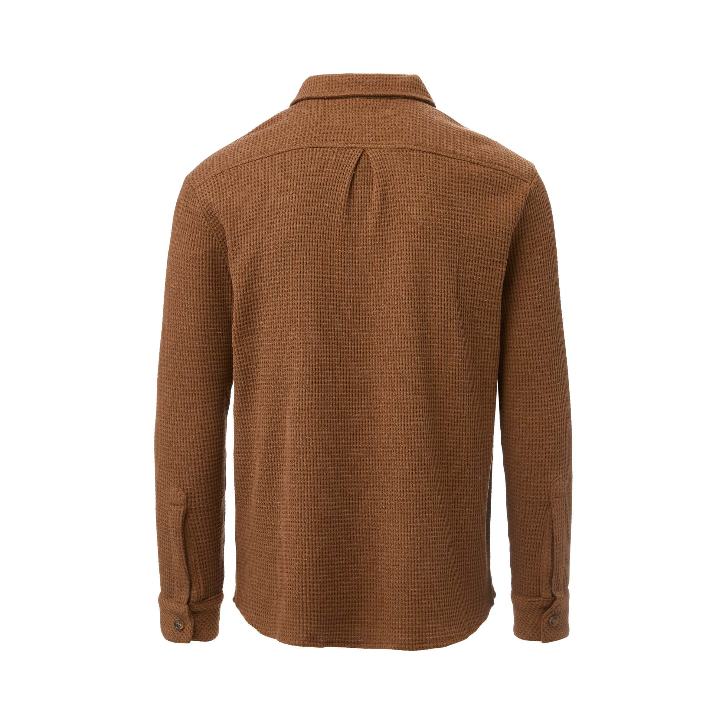 Double pocket waffle check casual shirt